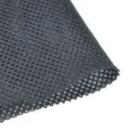 Dark Grey Speaker Mesh Grill Stereo Fabric Dustproof 100cm x 160cm 40" x 63"