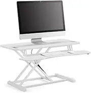Ergolux Pro Height Adjustable Sit Stand Desk Riser 95cm (White) - ELDSKRPLLWB