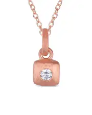 Genevive 18K Rose Gold Vermeil Pendant Necklace
