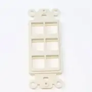 RiteAV Light Almond Blank 6 Port Modular Insert for Keystone Jacks