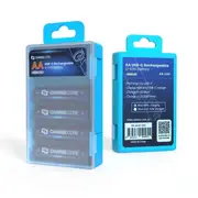 Laser USB-C Rechargeable AA Batteries 4-Pack - Fast Charging - 1000 Recharges - Eco-Friendly - Safe, Durable Power Solution