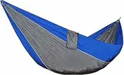 Outdoor Camping Accessories Camping Hammock Camping Hammock for Single 220x100cm Outdoor Portable Garden Yard Patio Leisure Parachute Hammock Swing Travel(Grey-Blue)