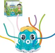 Dgayaeic Water Sprinkler for Kids - Octopus-Shaped Lawn Sprinkler with 8 Swinging Tubes - Outdoor Water Sprayer Garden Toy for Ages 3+ Boys Girls Beach Pool Patio Backyard Park Picnic Birthday
