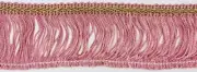 Trimplace 2-1/2" Chainette Fringe with Gold Gimp Header- 6 Yards (Rose)