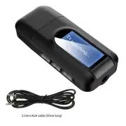bluetooth 5.0 Audio Receiver Transmitter 3.5mm LCD AUX Stereo USB Plug Adapter/