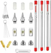 24pcs Airbrush Replacement Parts Kit with Airbrush Nozzle,Needle,Nozzle Cap,Mini