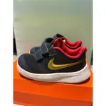 NIKE STAR RUNNER 2 (TDV)小童 魔鬼氈 休閒鞋-黑金 US7號 13CM 二手