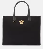 [Versace] Versace La Medusa cotton canvas tote bag One Size black