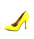 Bright Yellow Patent Awesome Sexy Height Pointy Pointed Toe Stilettos Heel Pumps