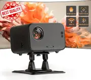 Smart Mini Projector 4K 23000L WiFi BT Auto Focus Keystone 360° Stand 3D Sound