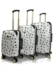 Jenni Chan Polka Dot 3pc Hardside Spinner Set