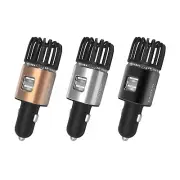 Ionizer Auto Air Purifier 12V Plug-in Portable Car Air Freshener Dual USB Port