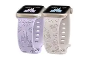 WASSUP 2 Pcs Cartoon Watch Strap Cute Soft Silicone Watch Strap Suitable for iWatch Full Series (J02, 38mm 40mm 41mm)