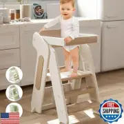 Toddler Tower Kitchen Stool Helper,Foldable/Adjustable Height Kids StandingTo