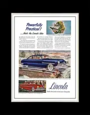 1949 Lincoln Cosmopolitan Six Passenger Coupe - Matted for 11x14 Frame