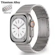 Luxury Link Bracelet Titanium Alloy Strap for Apple Watch Ultra 49mm 8 7 6 Band