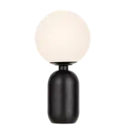 Kade 1 Light Pendant 300mm Black & Opal KADE TL-BK+OP