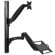 VIVO Sit Stand Adjustable Monitor Laptop Computer Workstation, Fits 27" Screens