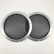 2- 8" Speaker Cover For Car Audio DJ PA Speaker Silver Gray ABS Frame Metal Mesh