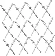 ASAKKURA 300pcs Aluminum Blind Pop Rivets Round Head Solid Rivets for Versatile Applications for Furniture Metalworking and Decorative Projects
