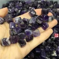 在飛比找樂天市場購物網優惠-天然紫水晶方塊碎石魚缸觀賞石消磁水晶碎石凈化裝飾能量
