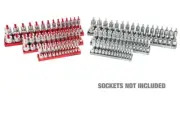 New OEMTOOLS 22413 6 Piece SAE and Metric Socket Tray Set (Red and Gray) In Box