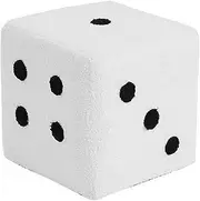 Footstool, Soft Dice Design Sturdy Base Comfortable Cube Stool Smooth Touch for Hotel for Bedroom (20x20x20cm)