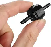 Inline Check Valve, One Way Non Return Inline Check Valve Easy to Install fuel Non Return Check Valve for Fuel Gas Liquid Air (1/8")