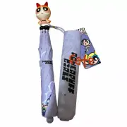 Powerpuff Girls Folding Purple Vintage Umbrella with Blossom Molded Handle