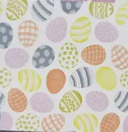 Peva Vinyl Kitchen Tablecloth,52"x52"Square (4 people) EASTER,MULTICOLOR EGGS,BL