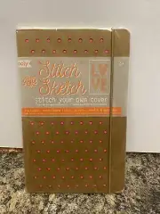 Ooly Stitch & Sketch Sketchbook Notebook Orange Pink Blank Sheets Needle