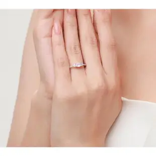 【925 STARS】純銀925微鑲美鑽輕奢粉晶造型戒指(純銀925戒指 美鑽戒指 粉晶戒指)