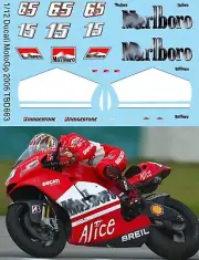 1/12 Decals for Ducati Desmosedici MotoGp 2006 Capirossi TBD663