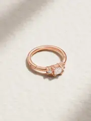 [MARIA TASH] MARIA TASH - 18-karat Rose Gold Diamond Hoop Earring - One size One size Gold
