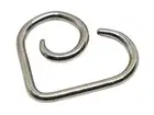 Heart Piercing Curl Earring 16g (1.2.mm) Helix Cartilage Ring Tragus Daith Ring