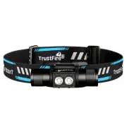 Trustfire H5R 600 Lumens Headlamp 150° Dual Lamp LED USB Rechargeable Headlights 180° Adjustable IP68 Head Torch 18650 F