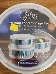 Gibson Home Nesting Food Storage Set - 6 Piece - TS Orleans Brand New & Sealed!