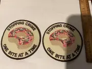 Stopping Crime One Bite At A Time Collectable patch Set new Full Size