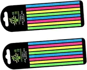 HYTROVE 2Pcs Portable Professional Highlight Strips Fluorescent Reading Markers Book Accessories for Beginners for Study and Note Taking