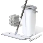 Mop and Bucket with Wringer Set, 20 Inch Wide Flat Cleaning Mop for Floor Cle...