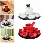 Ceramic Chocolate Hot Pot Ceramic Butter Warmer Set Ice Cream Hot Pot