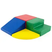 Costway Large Soft Blocks Climber & Crawl Foam Playset Indoor Play Set Gift 4PCS Red