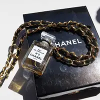 在飛比找PopChill優惠-[二手] Chanel vintage香奈兒復古經典金黑穿皮