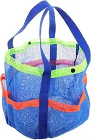 [BESPORTBLE] Mesh Beach Tote Bag Multiple Pockets for Swimming Travel and Organizing and Towels Versatile Design for Easy Carrying