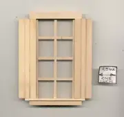 Window - 8-light & Shutters - 404AS wooden dollhouse miniature 1:12 scale USA