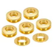 15.5mm(5/8 Inch) Brass Hole Eyelets, 6 Pcs Arc Surface Grommets, Imitation Gold