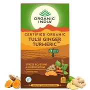 A TATA Product - Organic India Tulsi Ginger Turmeric - 25 Tea Bags