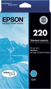 Epson 220 Std Capacity DURABrite Ultra Cyan ink