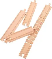 Totority 3pcs Wooden Train Track Expansion Boy Girl's Railway Accessories for Fun Playtime and Skill Development Compatible Train Models