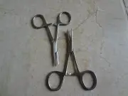 2 Hartman Mosquito Locking Forcep 3.5" Straight & Curved Stainless